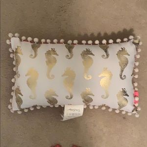 NWOT Lilly Pulitzer seahorse pillow